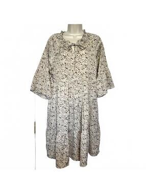 Solution Tiered Prairie Dress Cottagecore 1/2 Sleeve Peasant Dress | Size Medium